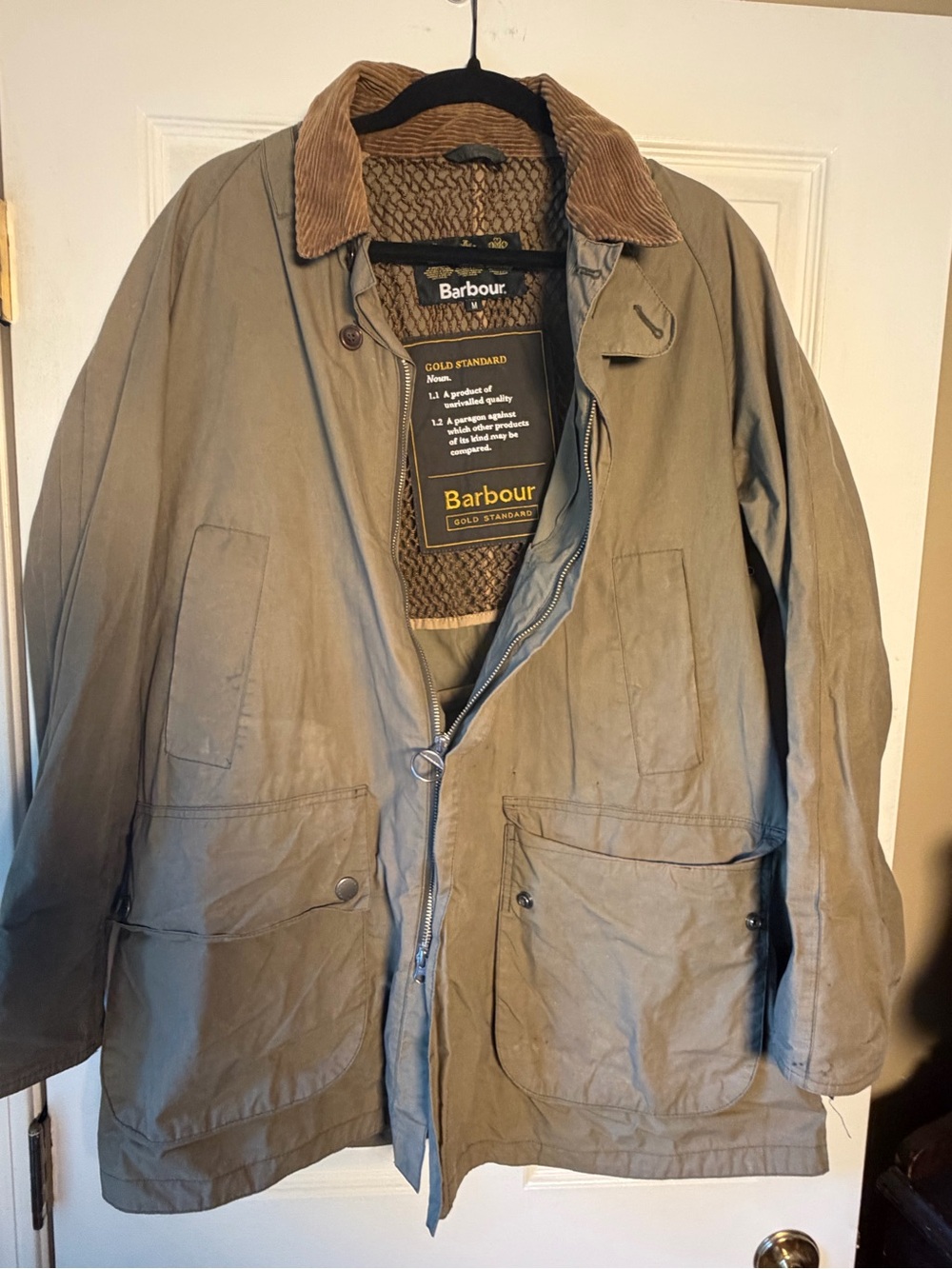 Barbour Gold Standard Ripstop Beaufort Casual Jacket Mens Medium Dusky Green - Picture 8 of 9